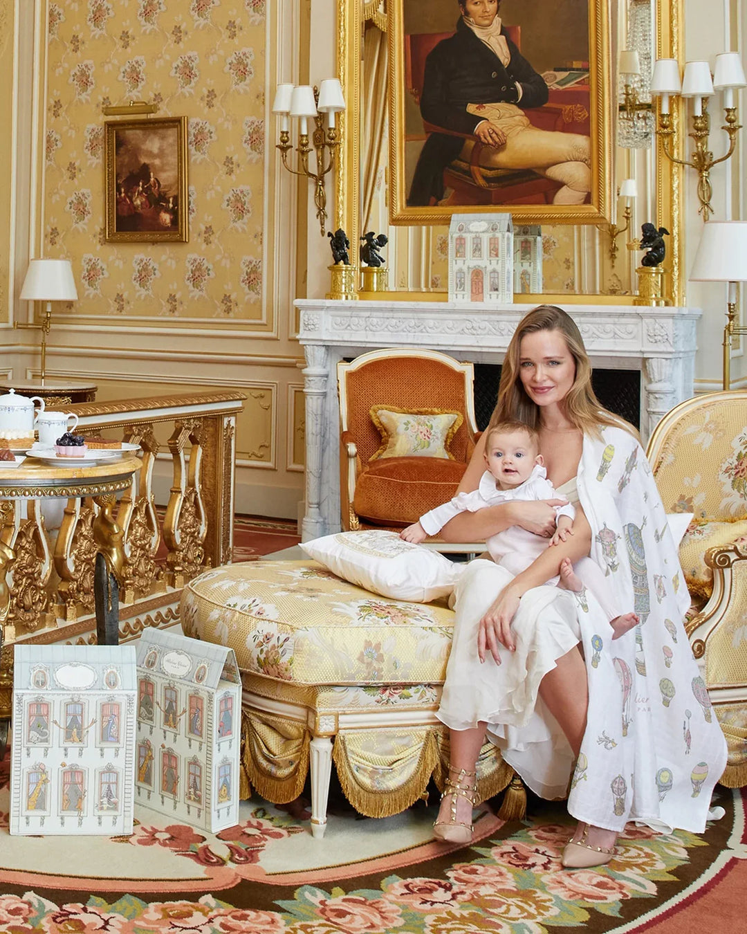 Atelies Choux Hot Air Balloons babycollectie met luchtbalonnenprint in pasteltinten - Little Mack