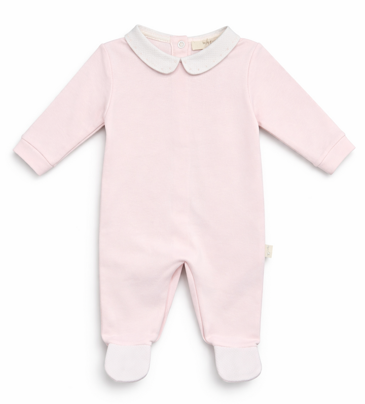 Babypakje pique kraagje (lichtroze) - Baby Gi