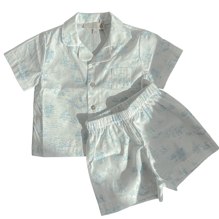 Pyjama Toile de Jouy (lichtblauw) - Purete