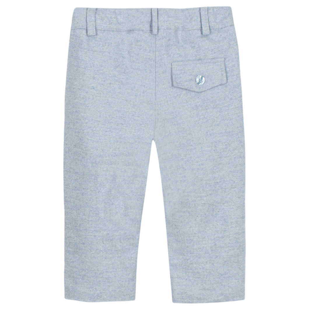 Broek gebreid katoen (Melange blue) - Patachou