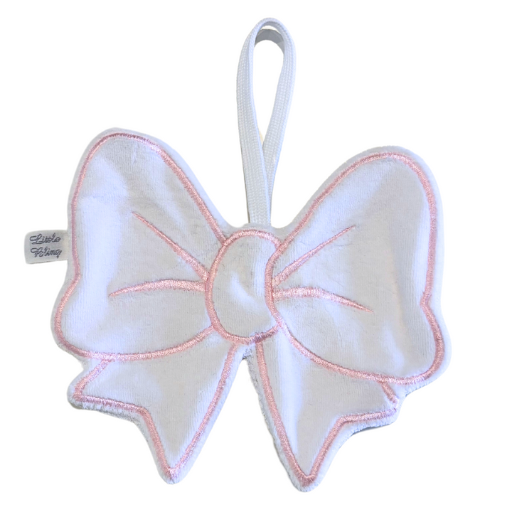 Speendoek bow + initiaal (div. kleuren) - Little Mack