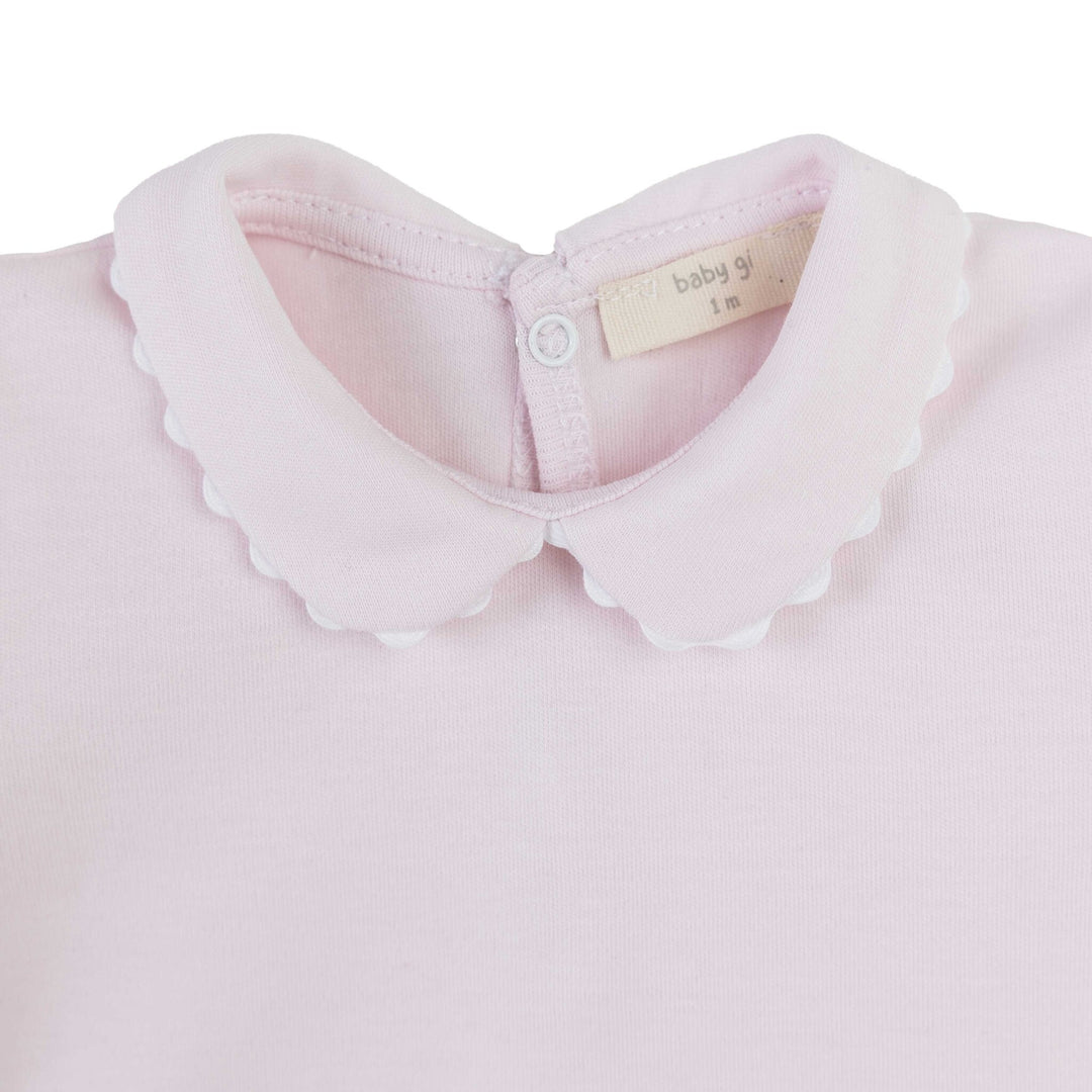 Body/romper serpetine kraagje (lichtroze) - Baby Gi