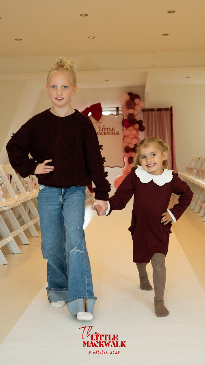 Jurkje A-lijn kraagje (Burgundy) - Dr. Kid