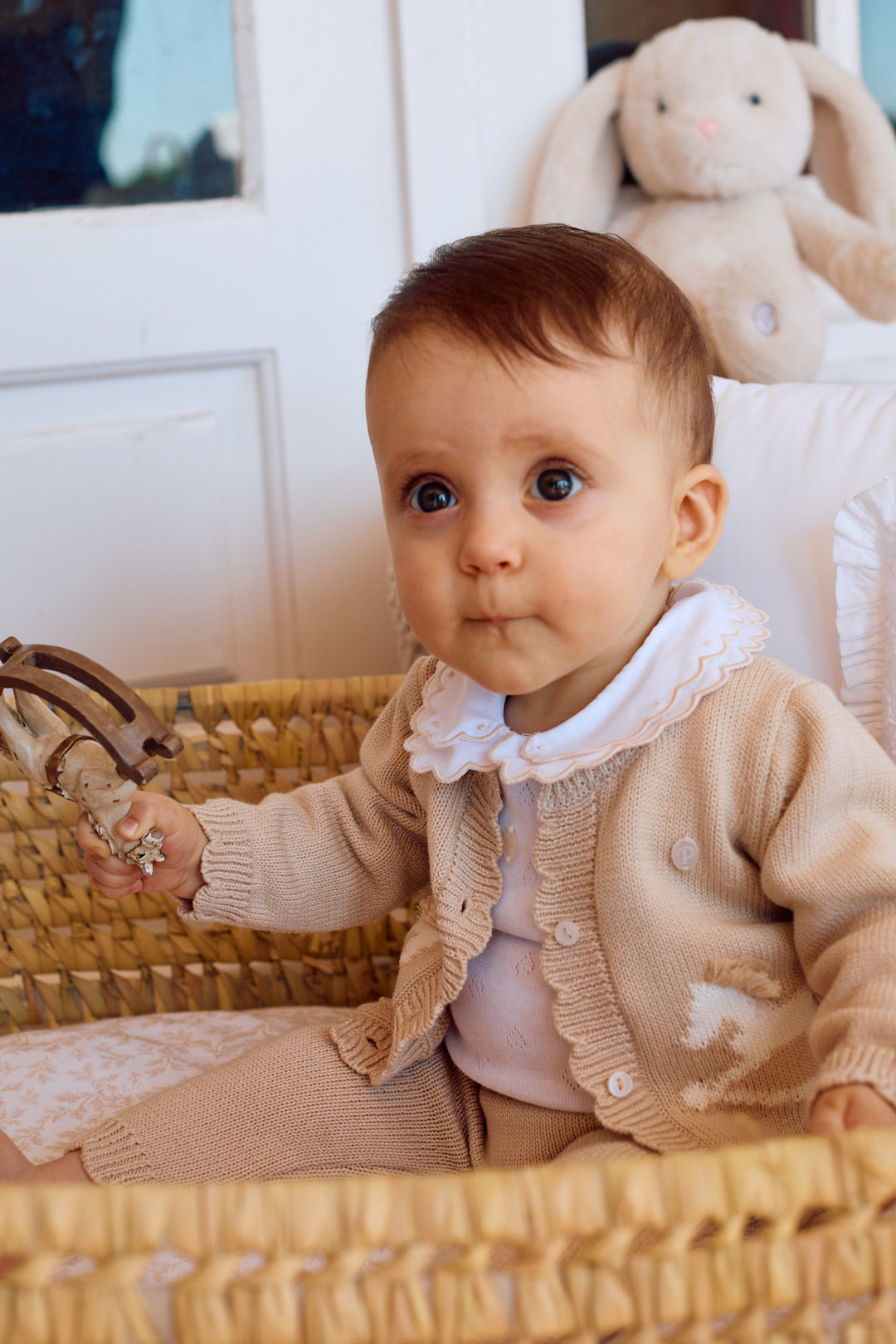 Tweedelige set gebreid hobbelpaard - Patachou