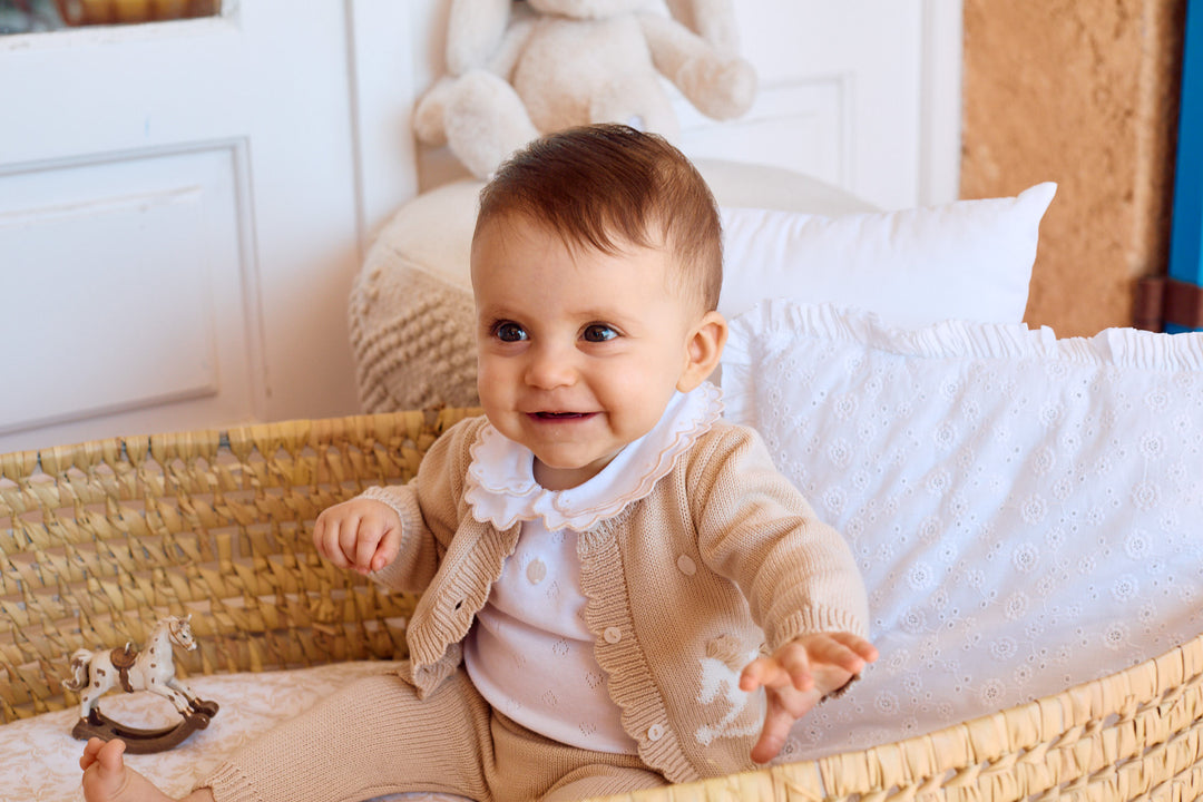 Tweedelige set gebreid hobbelpaard - Patachou