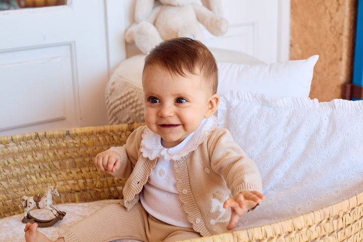 Tweedelige set gebreid hobbelpaard - Patachou