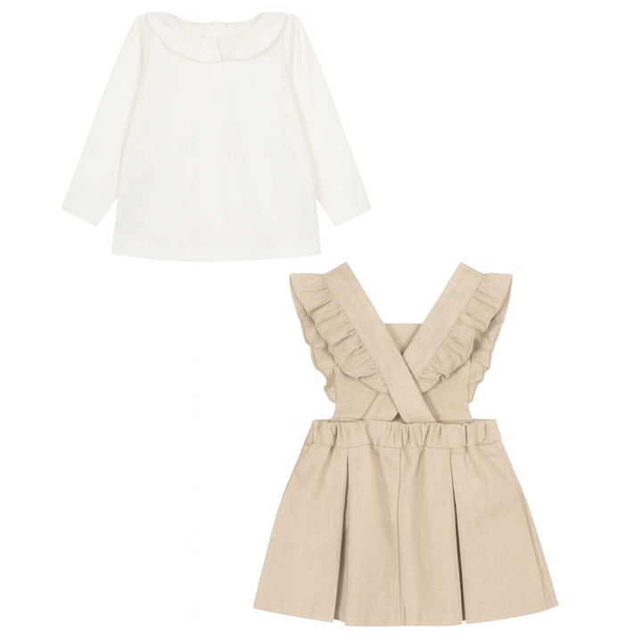 Set : 2- Delig jurk + top (Beige) - Patachou
