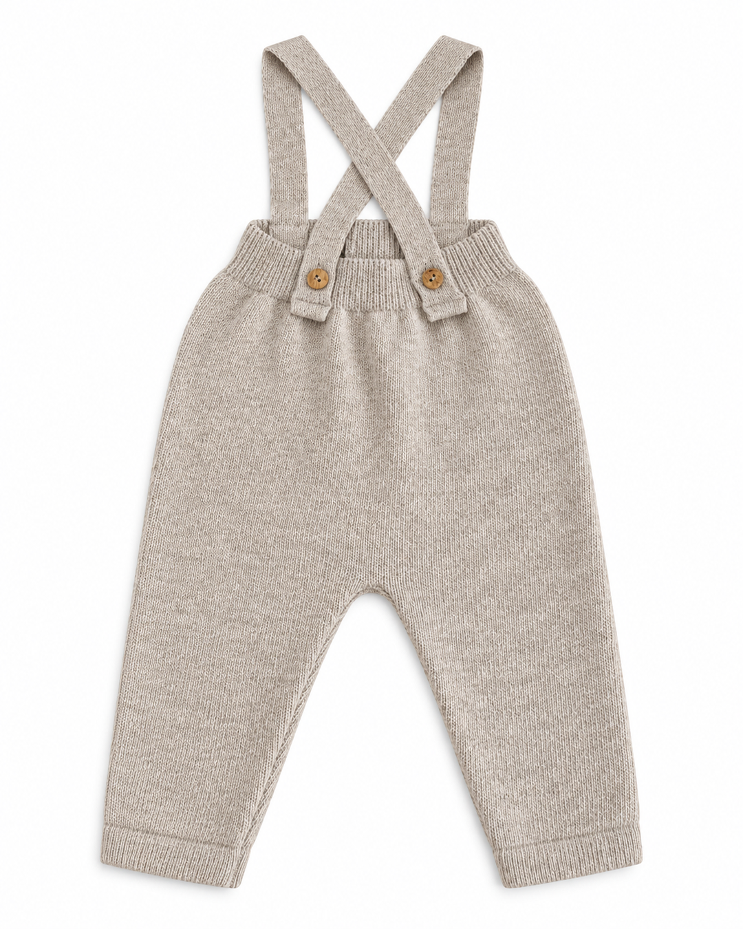 Dr. Kid Gebreid Babybroekje met Bretels – Beige