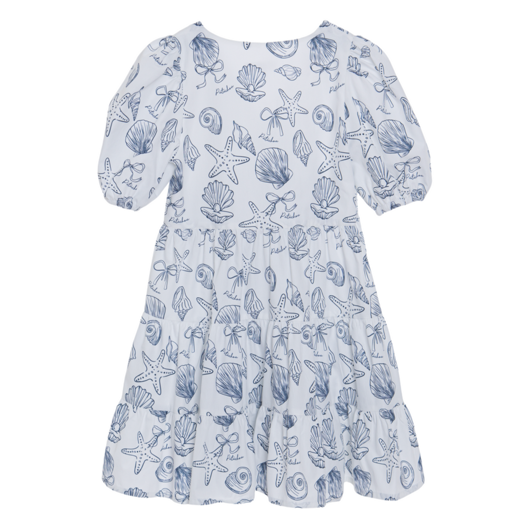 Jurk Poplin Seashells print - Patachou