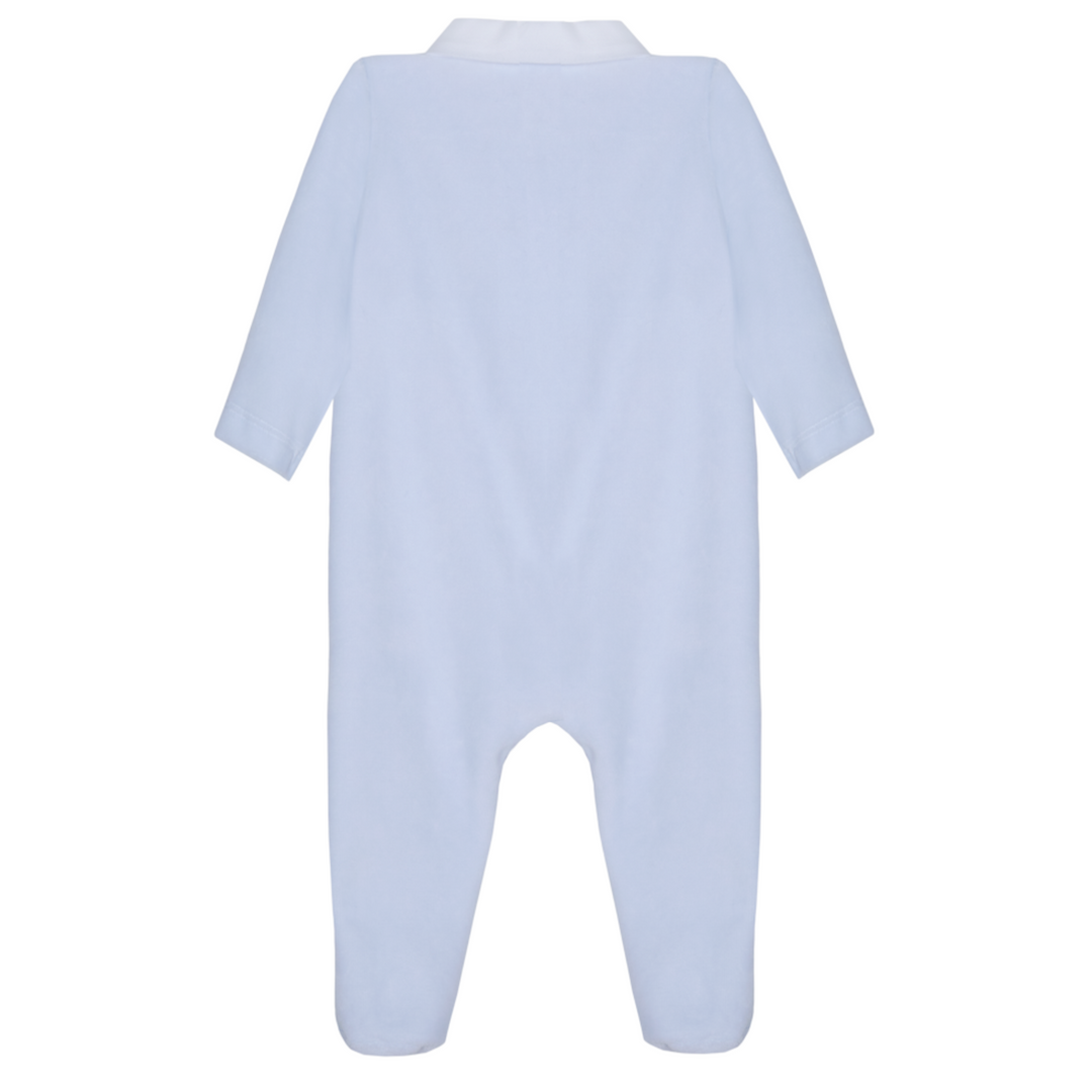 Babypakje velours punt kraag (Lichtblauw) - Patachou