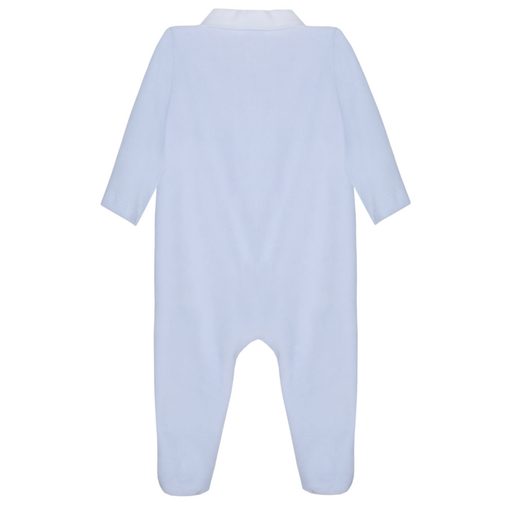 Babypakje velours punt kraag (Lichtblauw) - Patachou