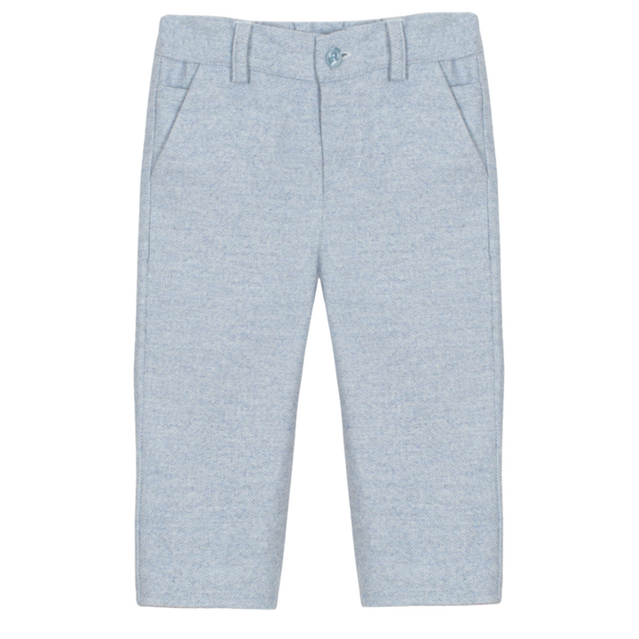 Broek gebreid katoen (Melange blue) - Patachou