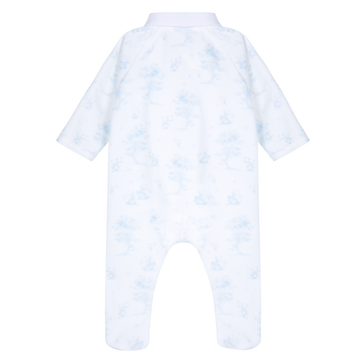 Babypakje velours Toile de jouy (Lichtblauw) - Patachou
