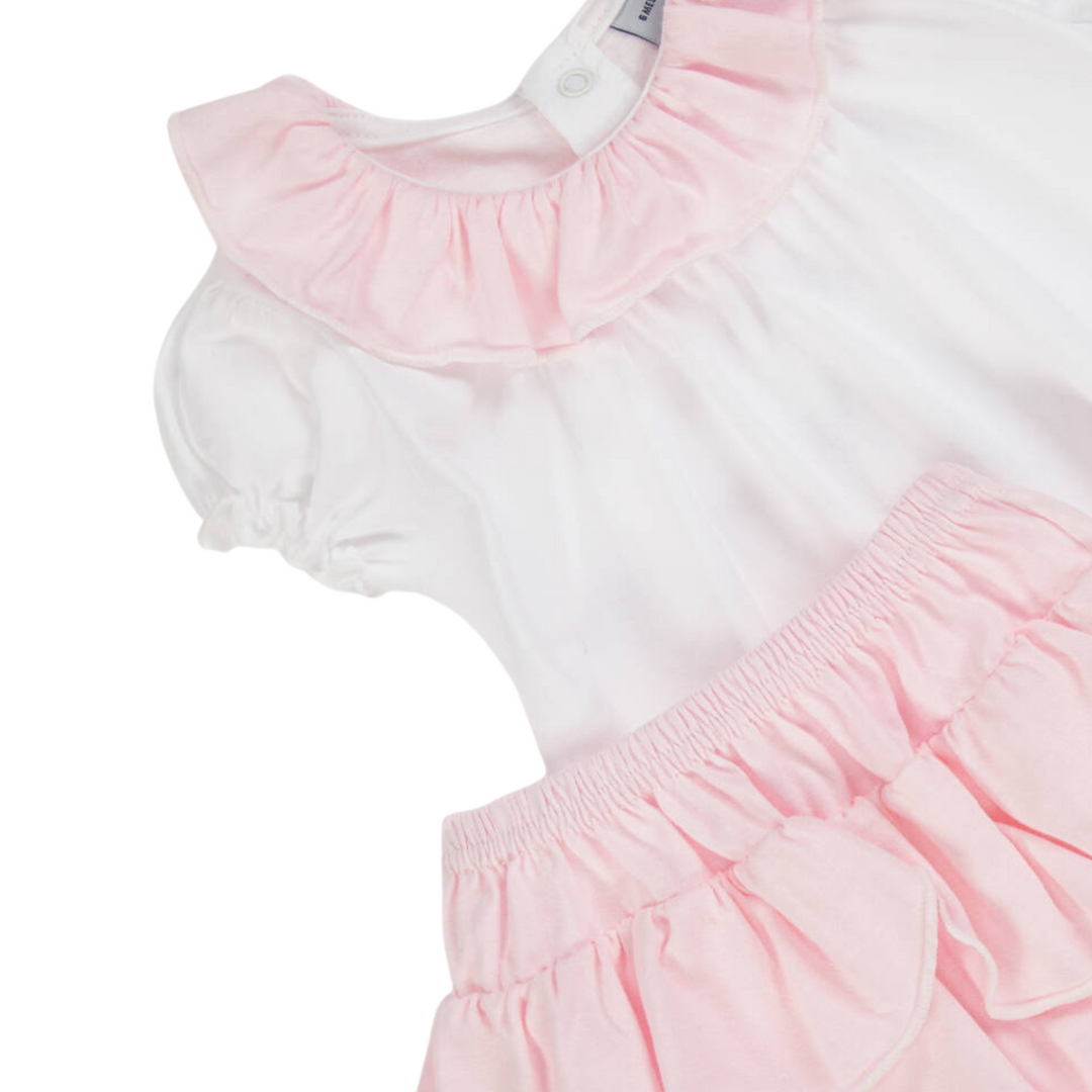 2-Delige Frilly set  (lichtroze) - Babidu