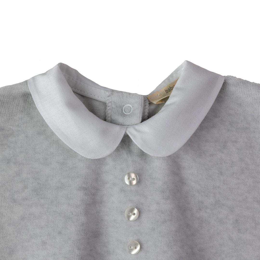 Babypakje kraag buttons (lichtrgrijs) - Baby Gi