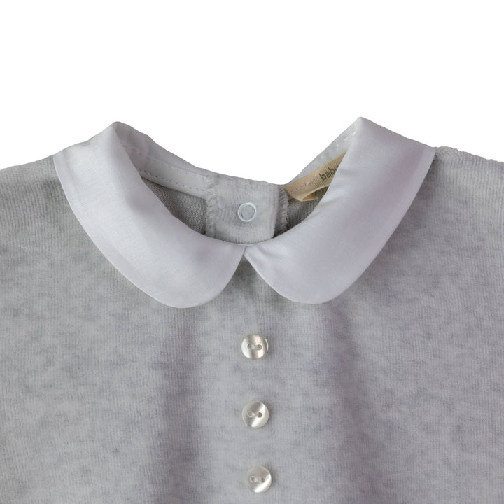 Babypakje kraag buttons (lichtrgrijs) - Baby Gi