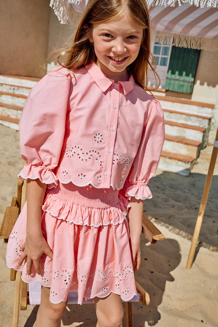 Set roze broderie - Patachou