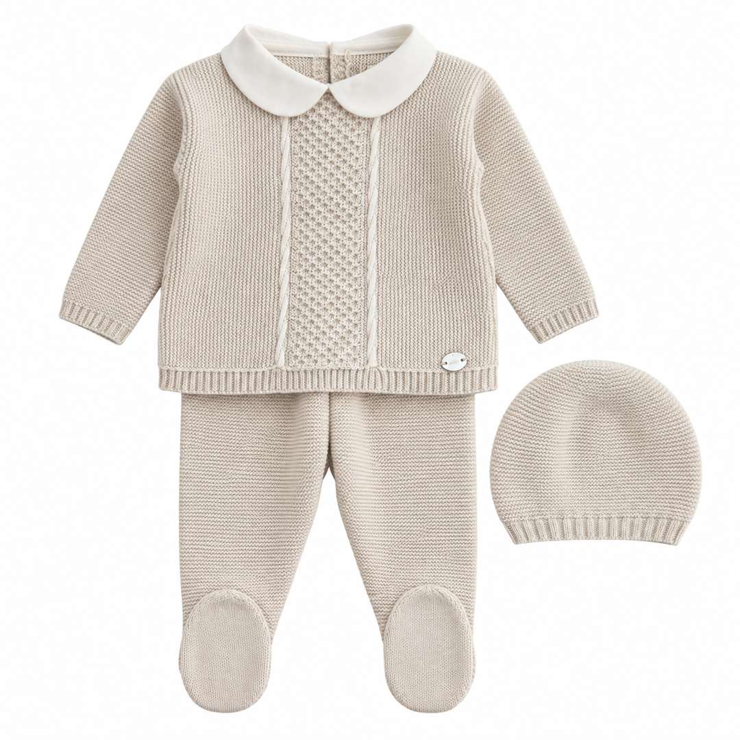 Martin Aranda Luxe 3-Delige Gebreide Babyset – Unisex