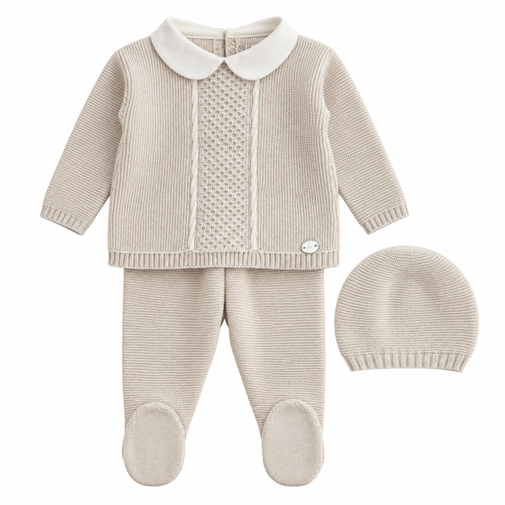 Martin Aranda Luxe 3-Delige Gebreide Babyset – Unisex