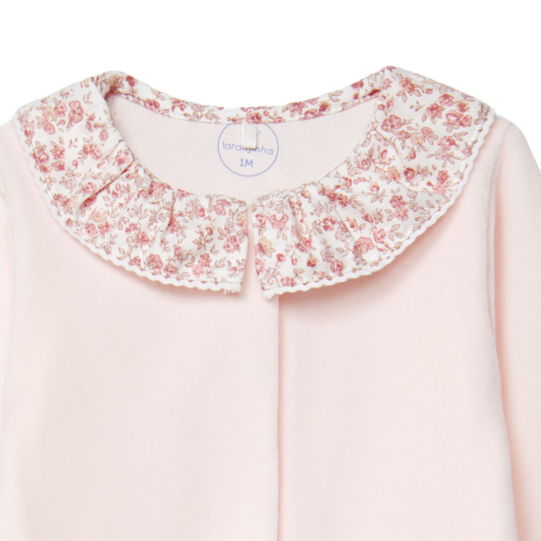 Babypakje floral print (peach pink) - Laranjinha