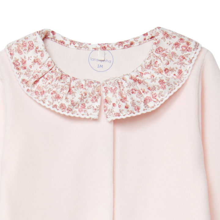 Babypakje floral print (peach pink) - Laranjinha