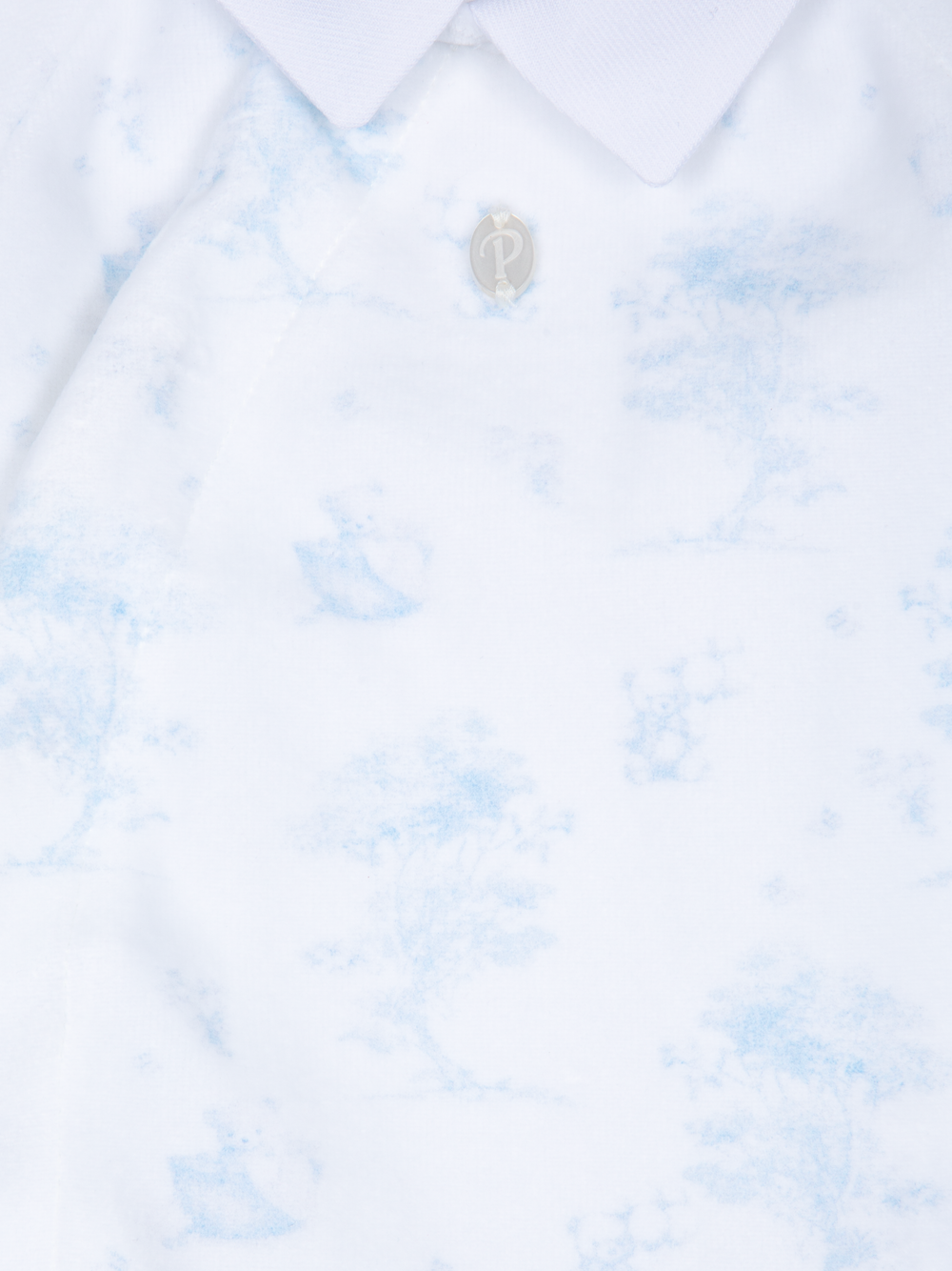 Babypakje velours Toile de jouy (Lichtblauw) - Patachou