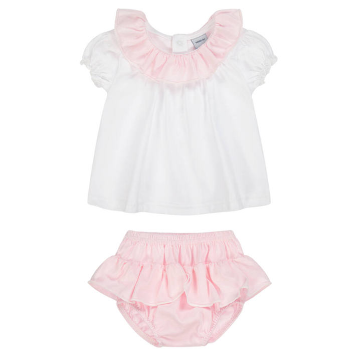 2-Delige Frilly set  (lichtroze) - Babidu