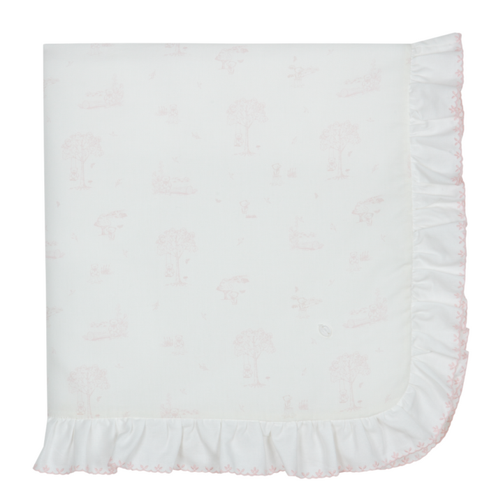 Deken velours Toile de jouy (Lichtroze) - Patachou