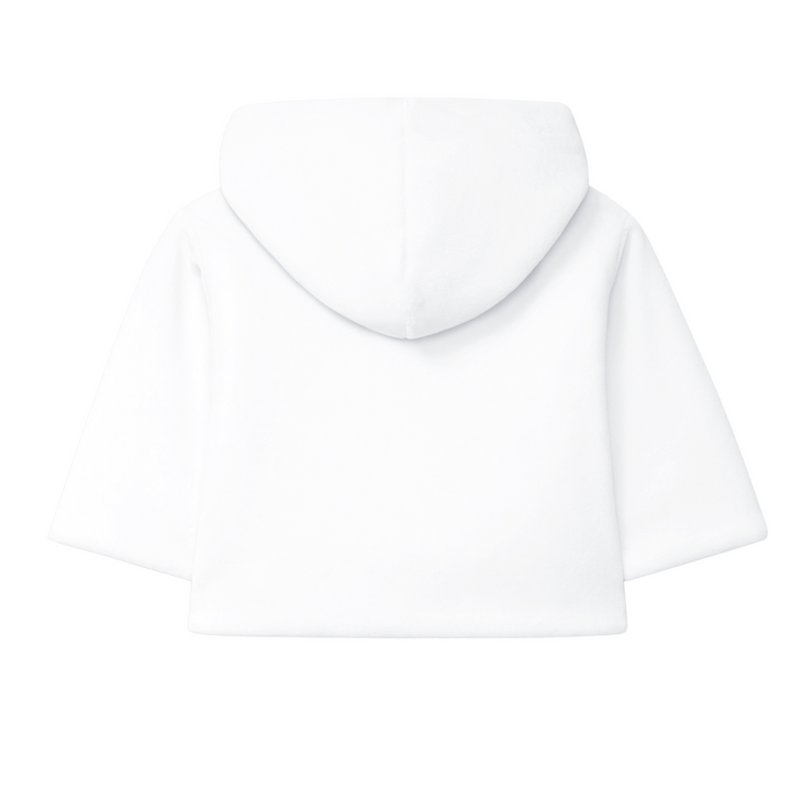 Jasje baby velours (wit) - Laranjinha