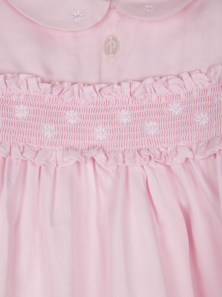 Jurk katoen satijn smok (lichtroze) - Patachou