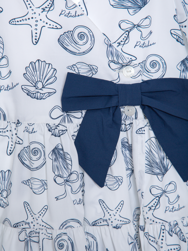 Jurk Poplin Seashells print - Patachou