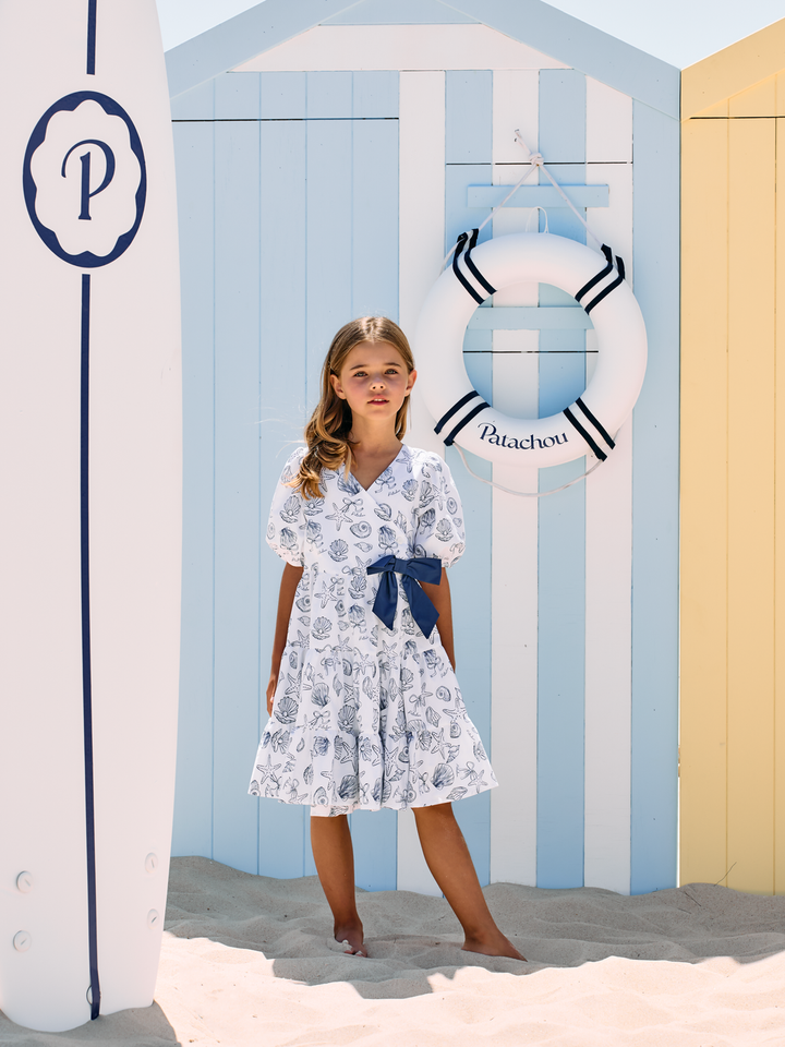 Jurk Poplin Seashells print - Patachou