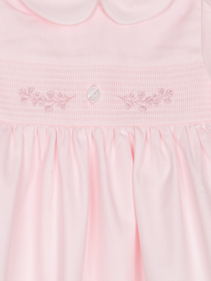 Jurk bloem borduursel (Lichtroze) - Patachou