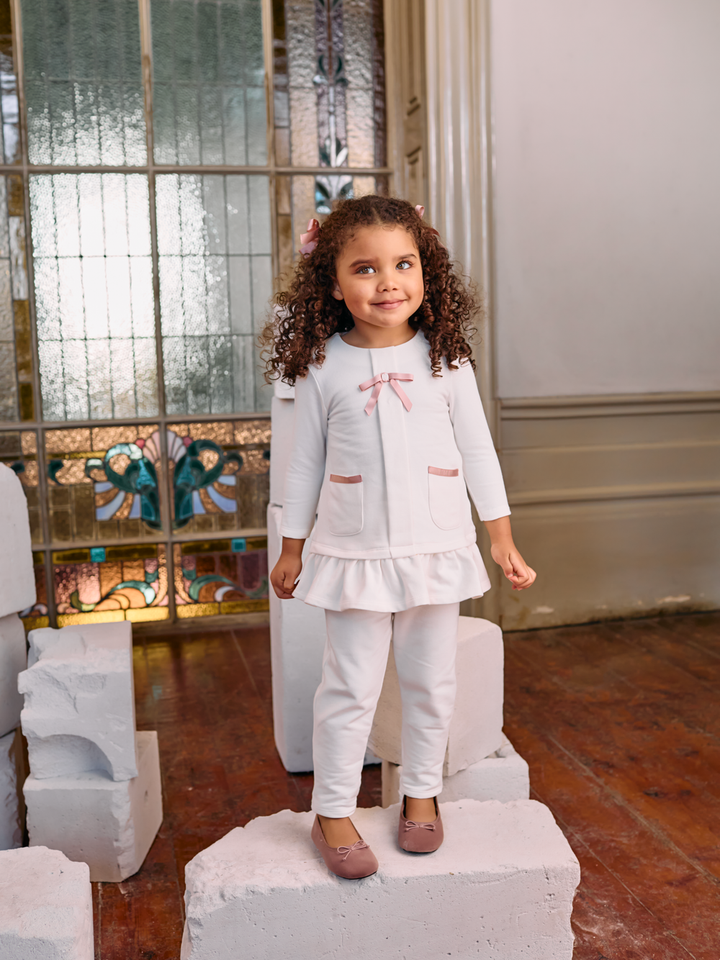 Joggingpak strik (off white) - Patachou