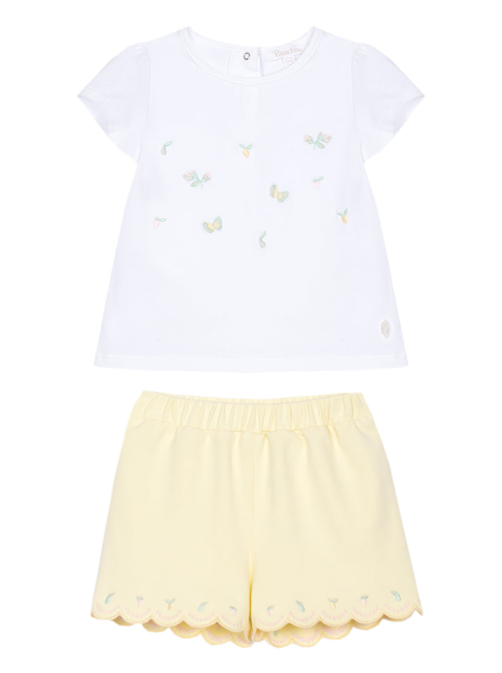 Tweedelige set shirt + short citroenen - Patachou