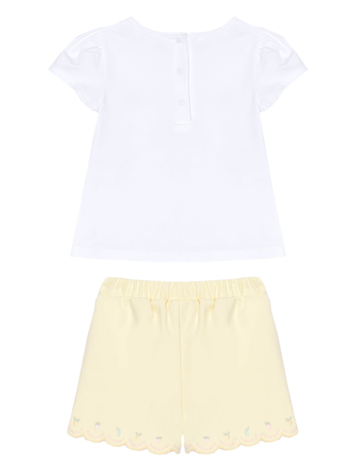 Tweedelige set shirt + short citroenen - Patachou