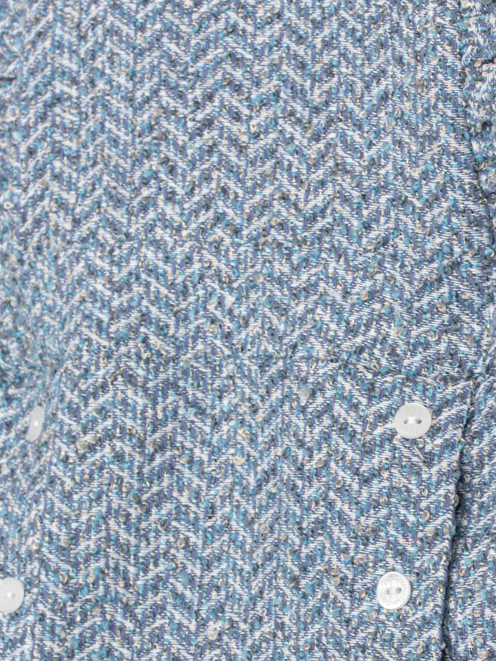Patachou Tweed Jurk met Blouse – Winter Blue