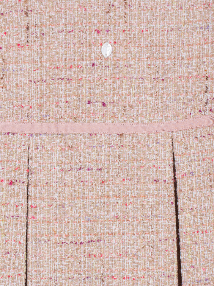 Set : 2- Delig tweed jurk + top (Pale Pink) - Patachou