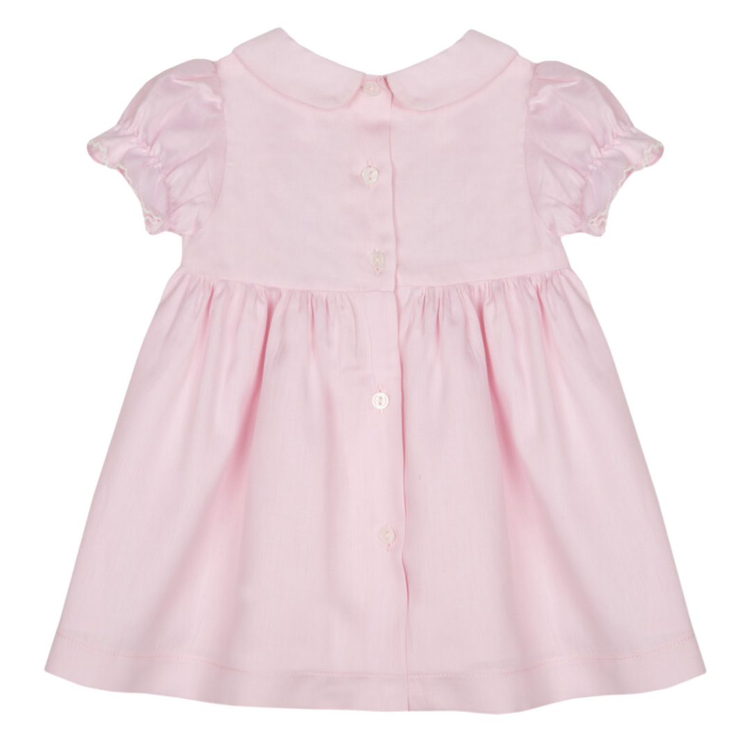 Jurk katoen satijn smok (lichtroze) - Patachou