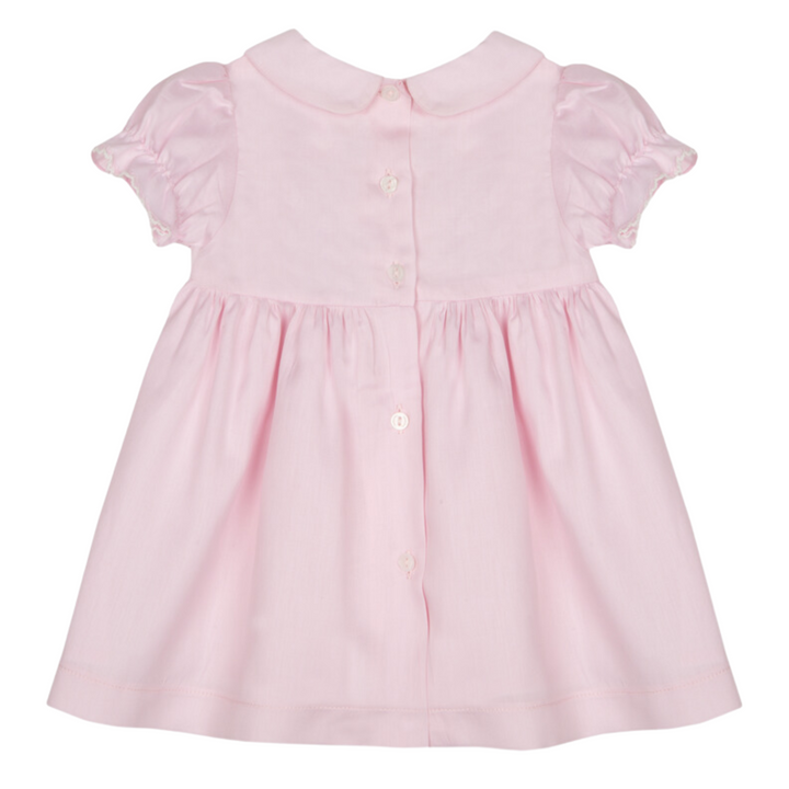 Jurk katoen satijn smok (lichtroze) - Patachou