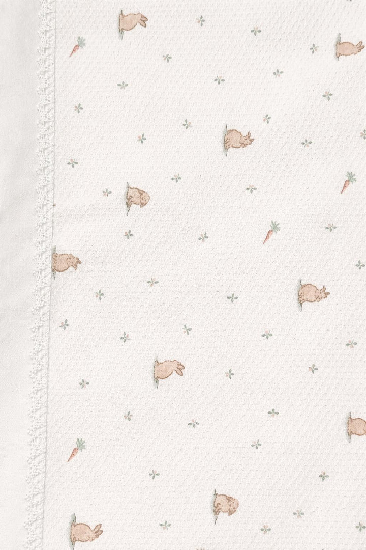 Babydeken konijntjes wit – luxe babydeken - Pureté du Bébé