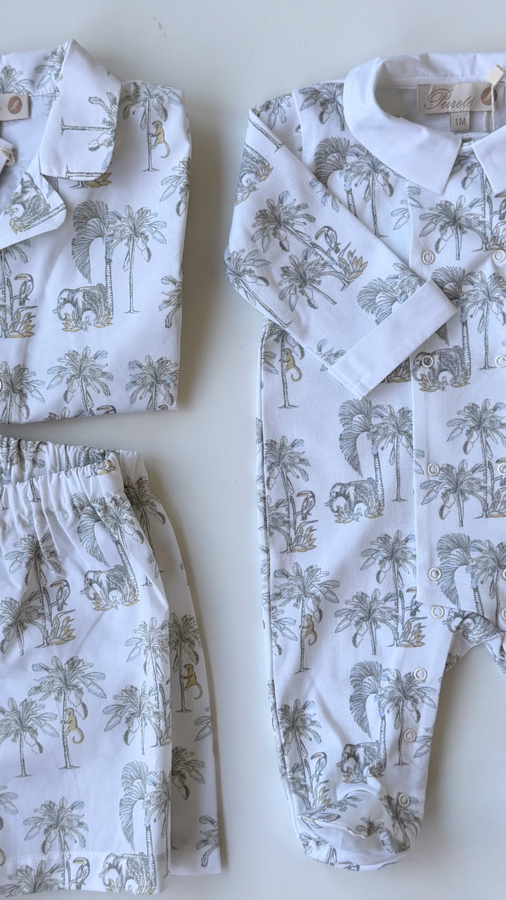 Tweedelige set blouse + short Safari - Pureté du Bébé