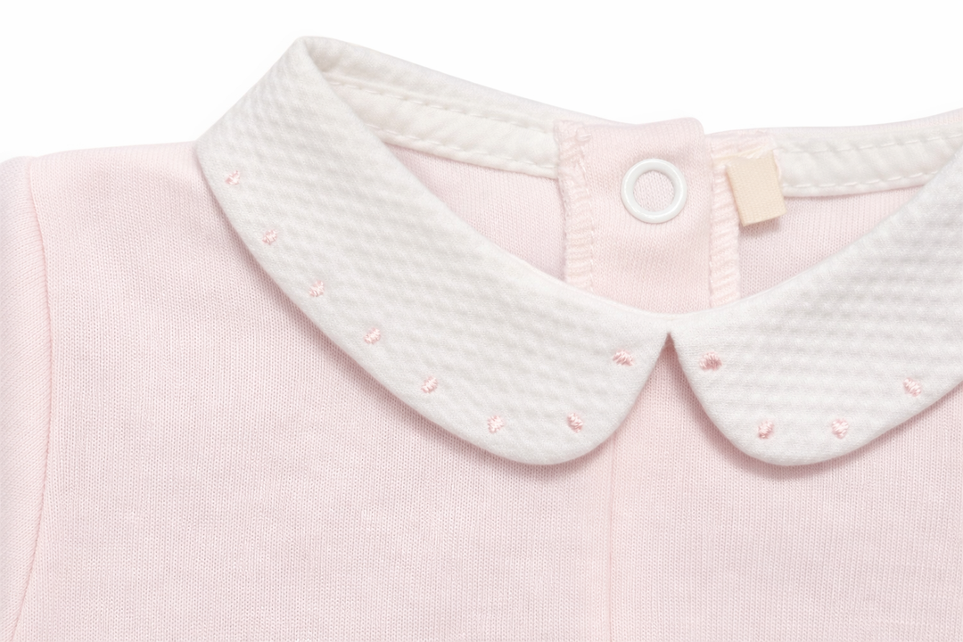 Babypakje pique kraagje (lichtroze) - Baby Gi