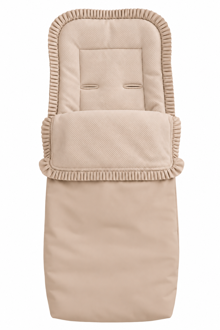 Luxe Voetenzak Buggy & Kinderwagen – Piqué Katoen & Leatherette