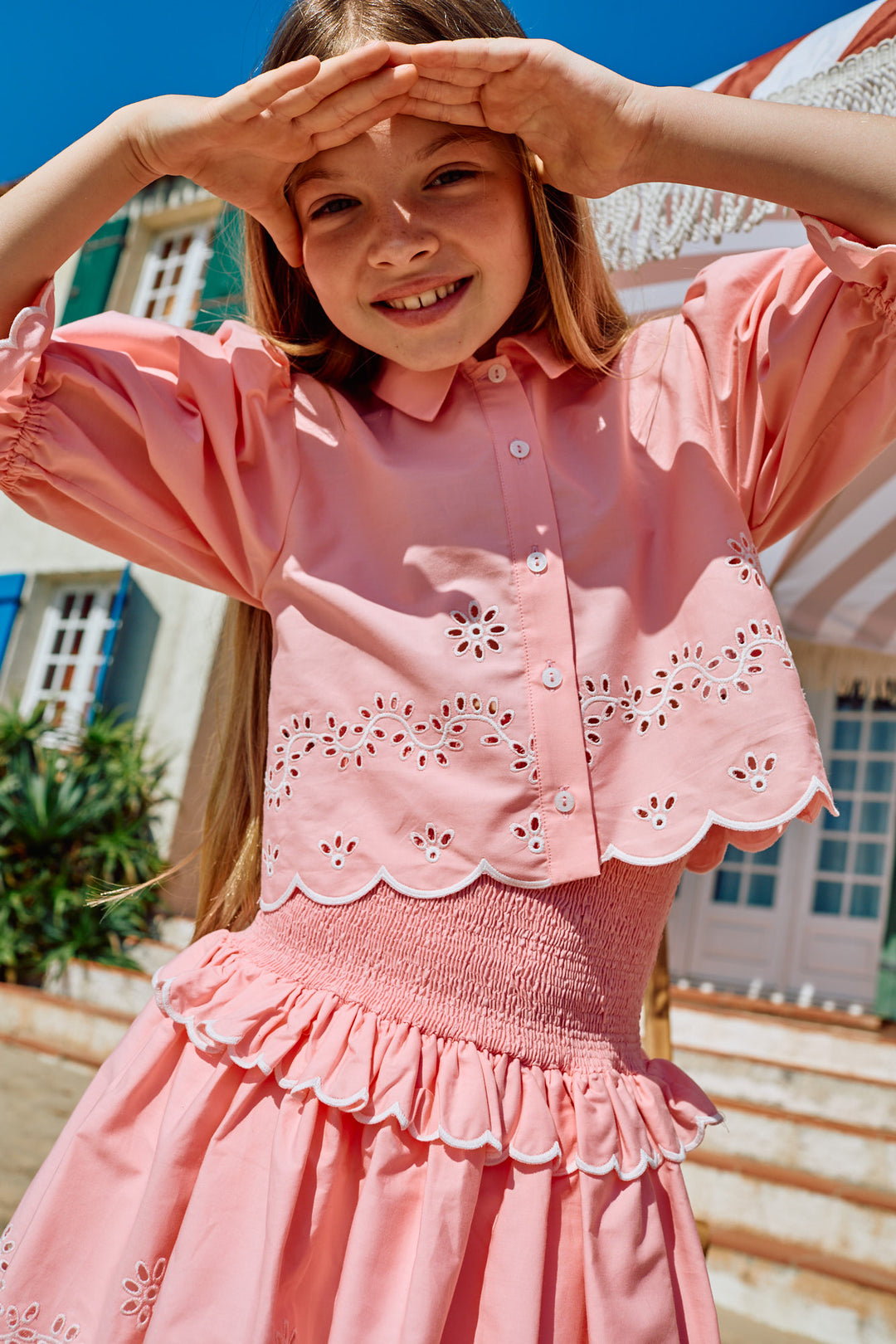 Set roze broderie - Patachou