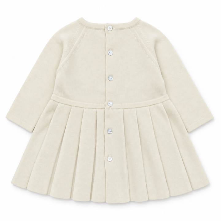 Dr. Kid Gebreid Babyjurkje Organic Katoen met Hobbelpaard – Beige