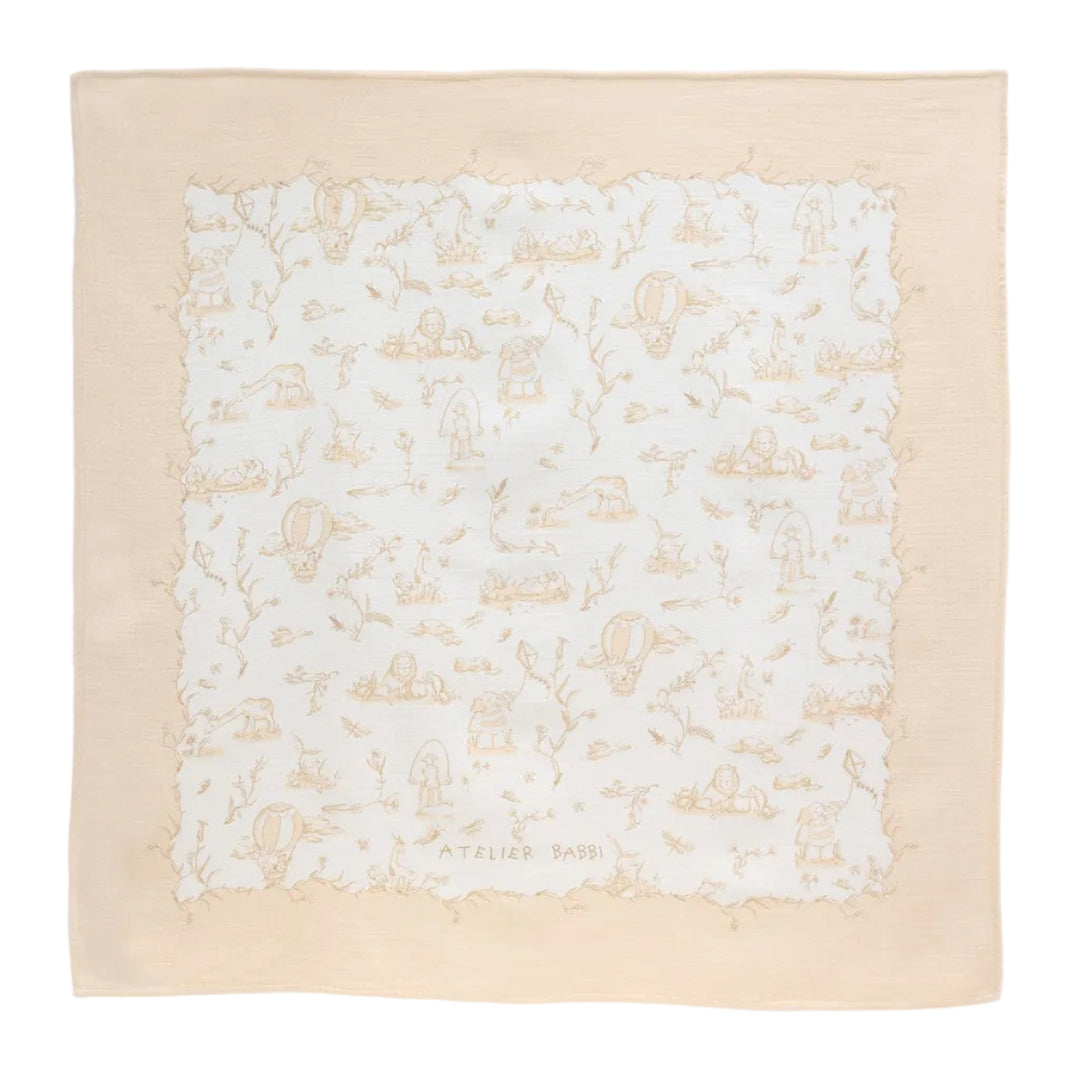 beige hydrofiele doek 100x100cm van atelier babbi