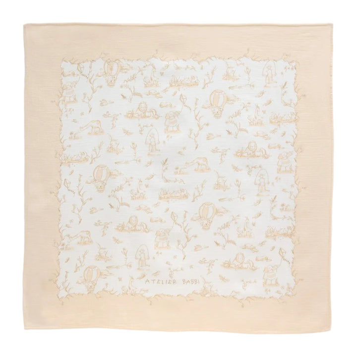 beige hydrofiele doek 100x100cm van atelier babbi