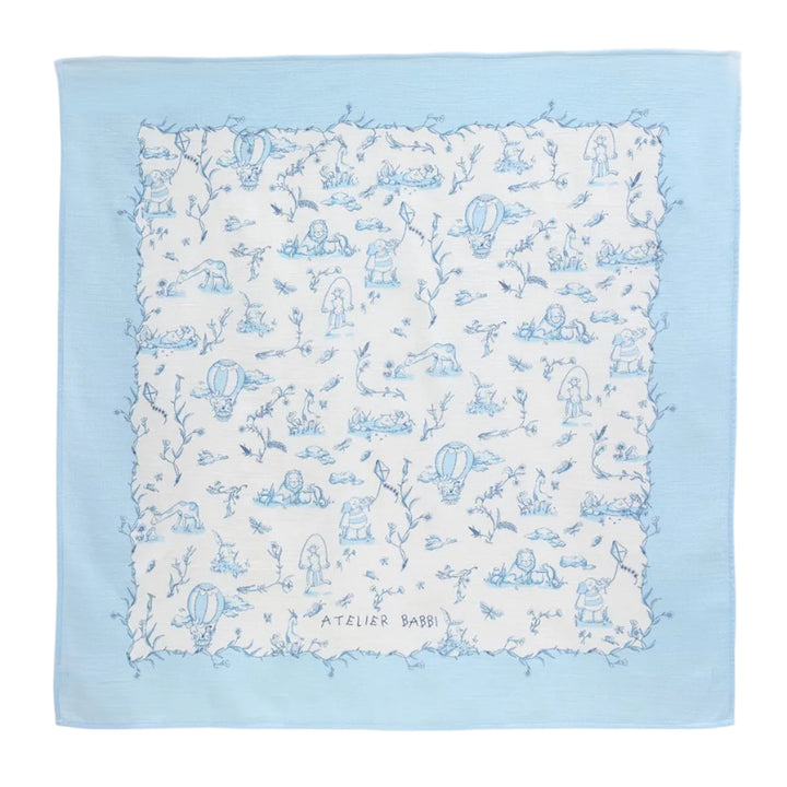 lichtblauwe hydrofiele doek 100x100cm van atelier babbi
