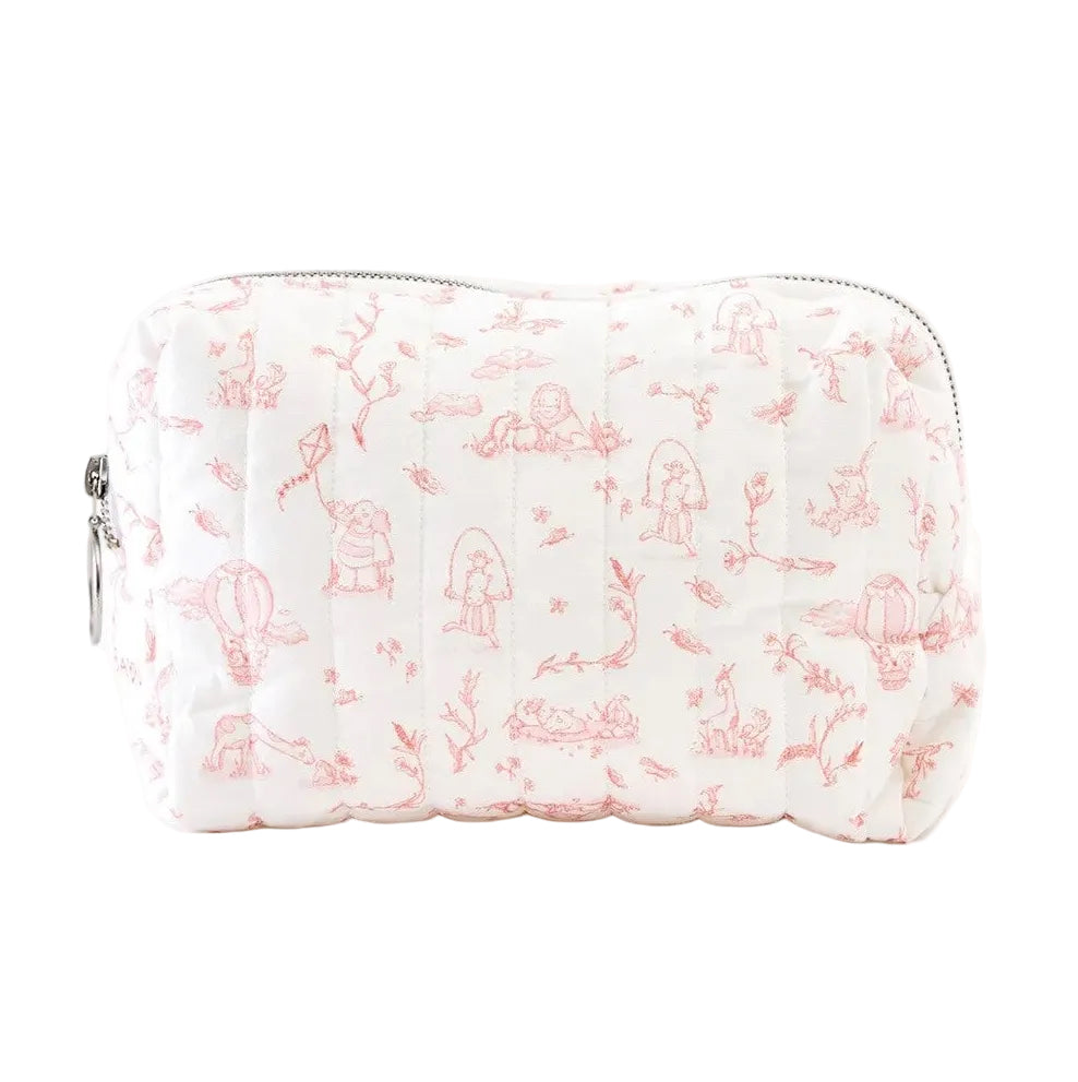 lichtroze toile de jouy toilettasje van atelier Babbi